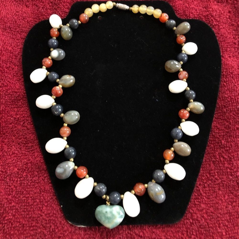 Multicolored Gem stone strand necklace